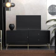 Nashua Wooden TV Stand With 2 Drawers In Black