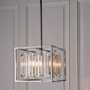 Amherst 4 Light Crystal Glass Shade Pendant Light In Gold