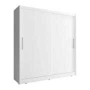 Waldorf Wooden Medium Wardrobe With 2 Sliding Doors In Matt White