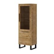 Hamburg Wooden Display Cabinet With 2 Doors In Wotan Oak