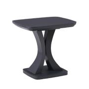 Decatur Glass Square Lamp Table In Charcoal