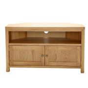 Reston Wooden TV Stand With 2 Drawers In Oak Natural