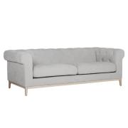 Texarkana Fabric 3 Seater Sofa With Oak Legs In Natural