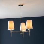 Bastrop Fabric Shades Pendant Ceiling Light In Bright Nickel