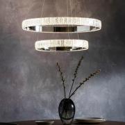 Cudahy Crystal Pendant Ceiling Light In Chrome And Gold