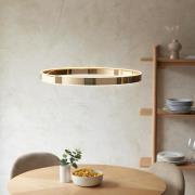 Garwood LED Frosted Glass Ceiling Pendant Light In Gold