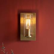 Batavia Textured Glass Wall Light In Brass