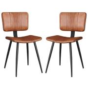 Oundle Bruicato Genuine Leather Dining Chairs In Pair