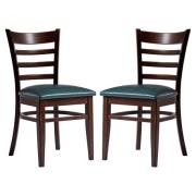 Sarnia Lascari Vintage Teal Faux Leather Dining Chairs In Pair