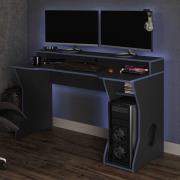 Eureka Wooden Gaming Desk In Black And Blue