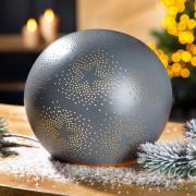 Allegan Porcelain Ball Star Design Table Lamp In Grey
