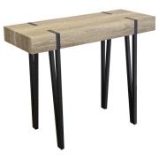 Canyonville Wooden Console Table With Black Frame In Natural