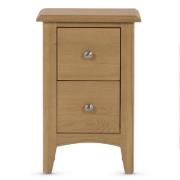 Kamiah Wooden Bedside Cabinet With 2 Drawers In Oak