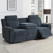 Sheridan Fabric Recliner 3 Seater Sofa In Dark Grey