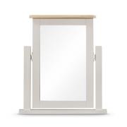Waldorf Dressing Mirror With Oak And White Wooden Frame